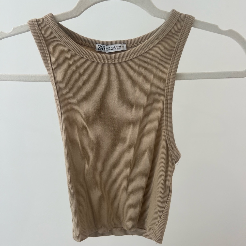 tan Zara tank top